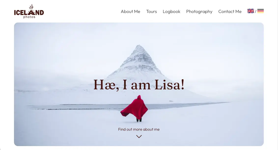 Forsíða vefsíðu Iceland Photos